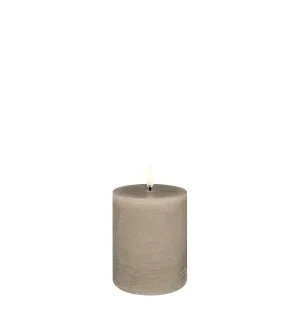 Uyuni LED-kynttilä rustic 7,8 x 10 cm - Sandstone kuva