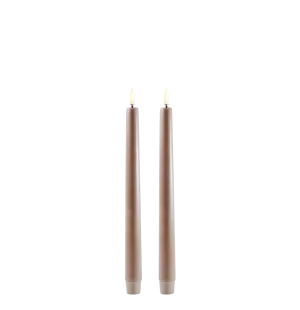 Uyuni LED-kruunukynttilä 25 cm 2 kpl - Sandstone kuva