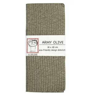 Ann Bäck tiskirätti Army Olive vihreä 18x20cm kuva