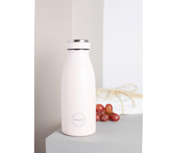 aya ida termospullo juomapullo roosa vaaleanpunainen termosflaska dricksflaska rosa ljusrod 350 ml kuva