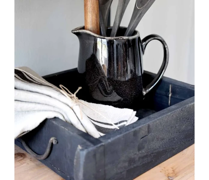 chic antique musta puinen laatikko puulaatikko kuva