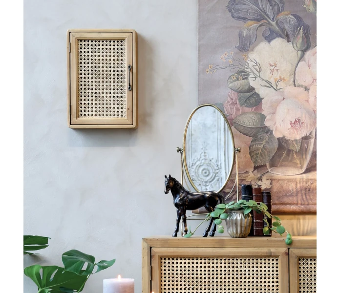 chic antique puinen ruskea avainkaappi kuva