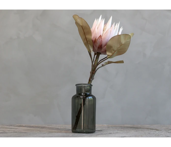 chic antique tekokukka koristekukka silkkikukka protea vanha roosa 60 cm kuva