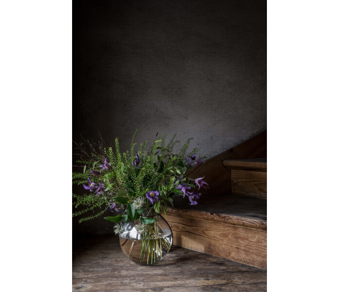 ernst pyorea lasimaljakko lasi maljakko lasia kuplat kuplilla korkeus 22 cm 2 kuva