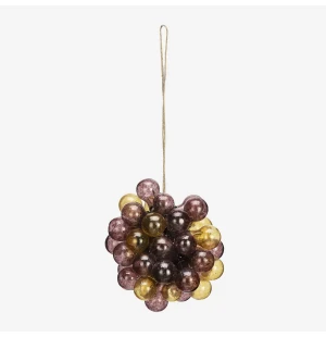 Madam Stoltz lasikoriste lila / ruskea 10 cm kuva