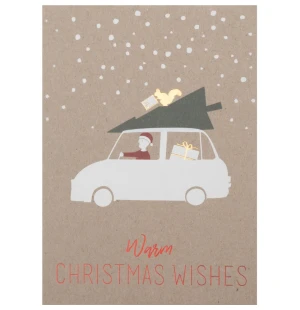 Räder 2-osainen joulukortti - Warm Christmas Wishes kuva