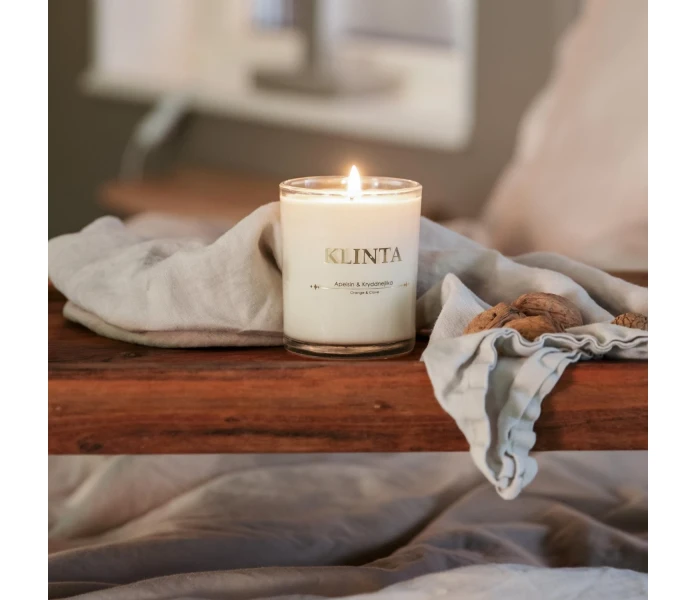 klinta tuoksukynttila joulutuoksu joulu tuoksu appelsiini mausteneilikka neilikka kuva