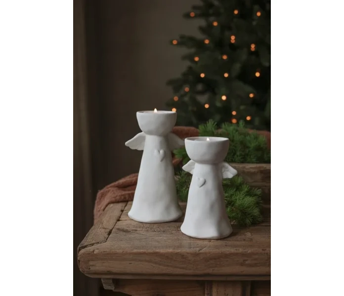 majas cottage enkeli tuikkulyhty maljakko valkoinen 13 16 cm kuva