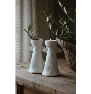 Majas Cottage enkeli maljakko / tuikkulyhty 16 cm kuva