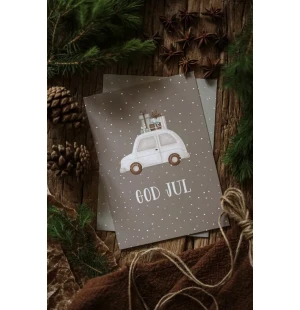 Majas Cottage joulukortti - God Jul (auto) kuva