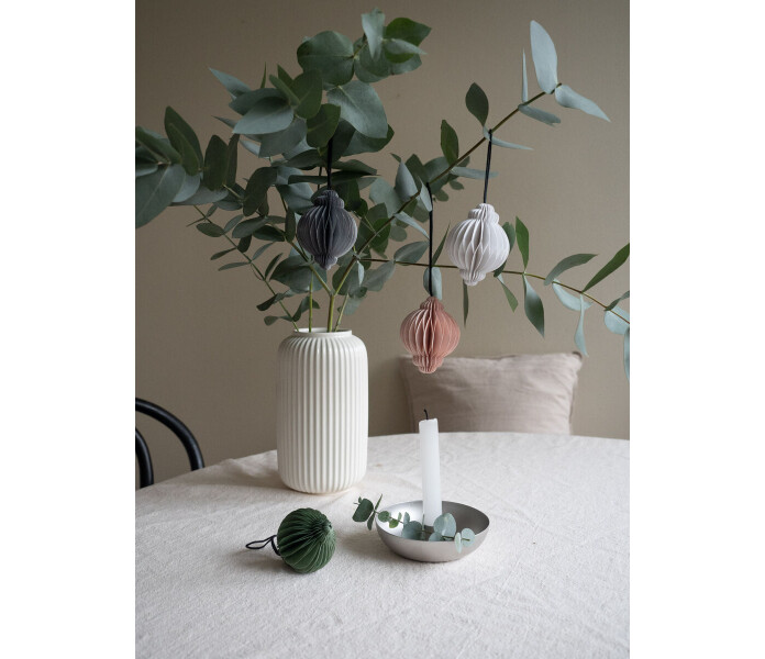 piironki paperikoriste hohtava vihrea pappersdekoration gron 3 kuva