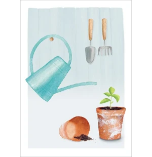 Putinki Henna Adel postikortti - Puutarhahommia kuva