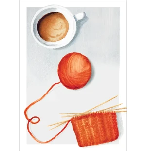 Putinki Henna Adel postikortti - Kudin ja kahvikuppi kuva