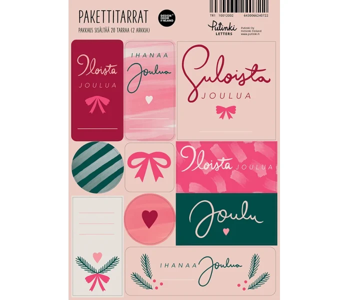 putinki letters joulu pakettitarra joulupakettitarra kuva