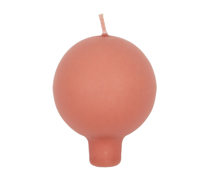 puttipaja jalallinen pallokynttila jalalla tillen punainen kuva