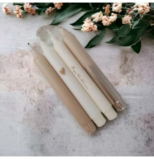 Puttipaja mietelausekruunukynttilät 4 kpl/pkt - Oispa kuohuvaa kuva