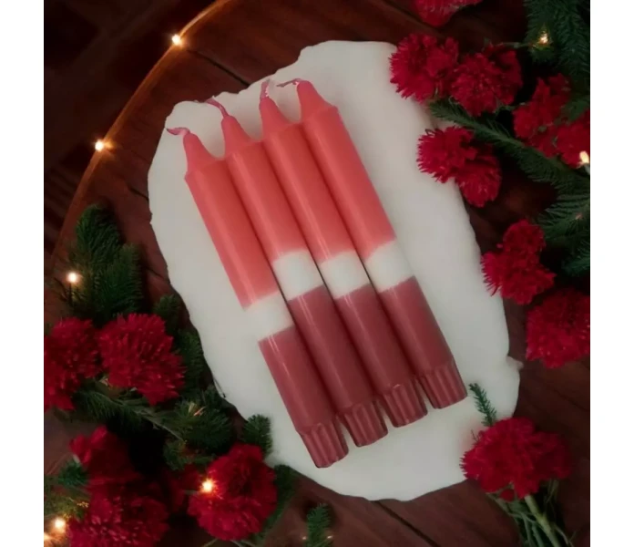 puttipaja raidallinen kruunukynttila punainen viini kuva