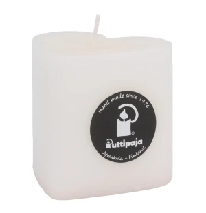 Puttipaja sydänkynttilä kerma 8cm/35h kuva