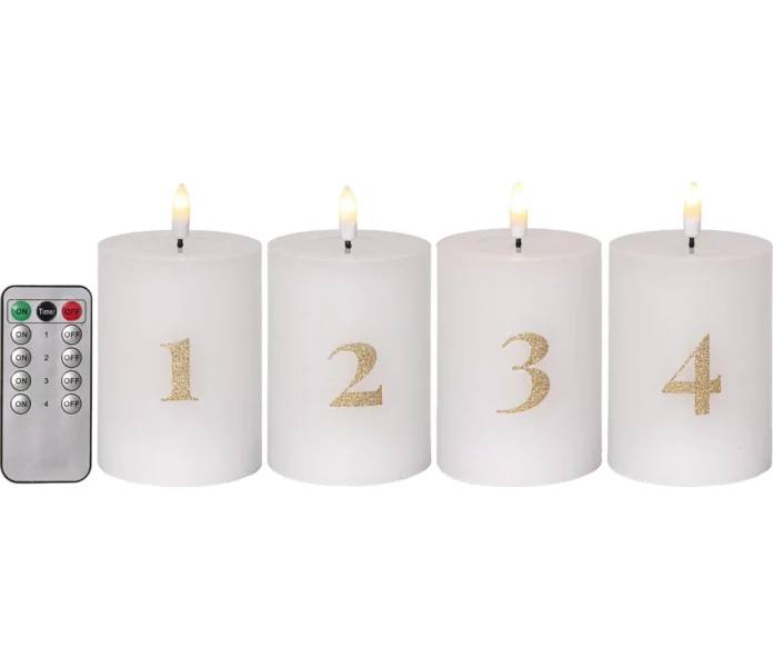 star trading flamme led kynttila adventtikynttila 4 nelja kappaletta kpl kuva