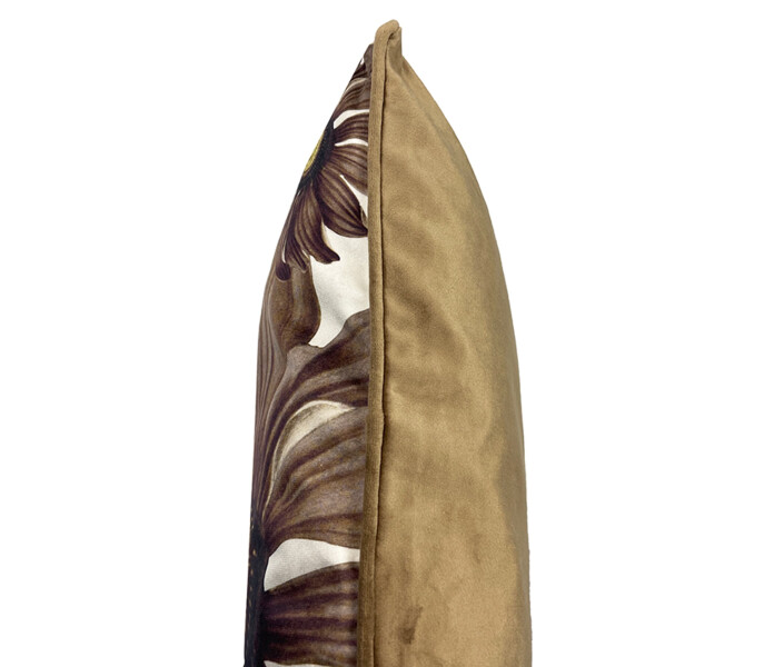 vanilla fly la134 kukallinen kukka tyynynpaallinen ruskeat kukat sametti 50 x50 cm 3 kuva