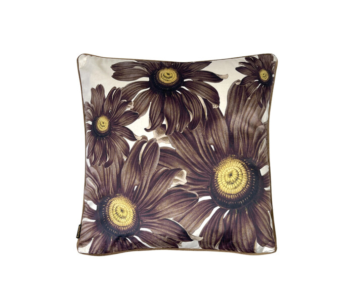 vanilla fly la134 kukallinen kukka tyynynpaallinen ruskeat kukat sametti 50 x50 cm kuva