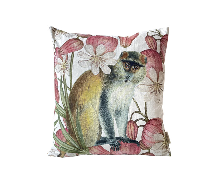 vanilla fly la189 apina tyynynpaallinen roosa valkoinen 50 x 50 cm kuva